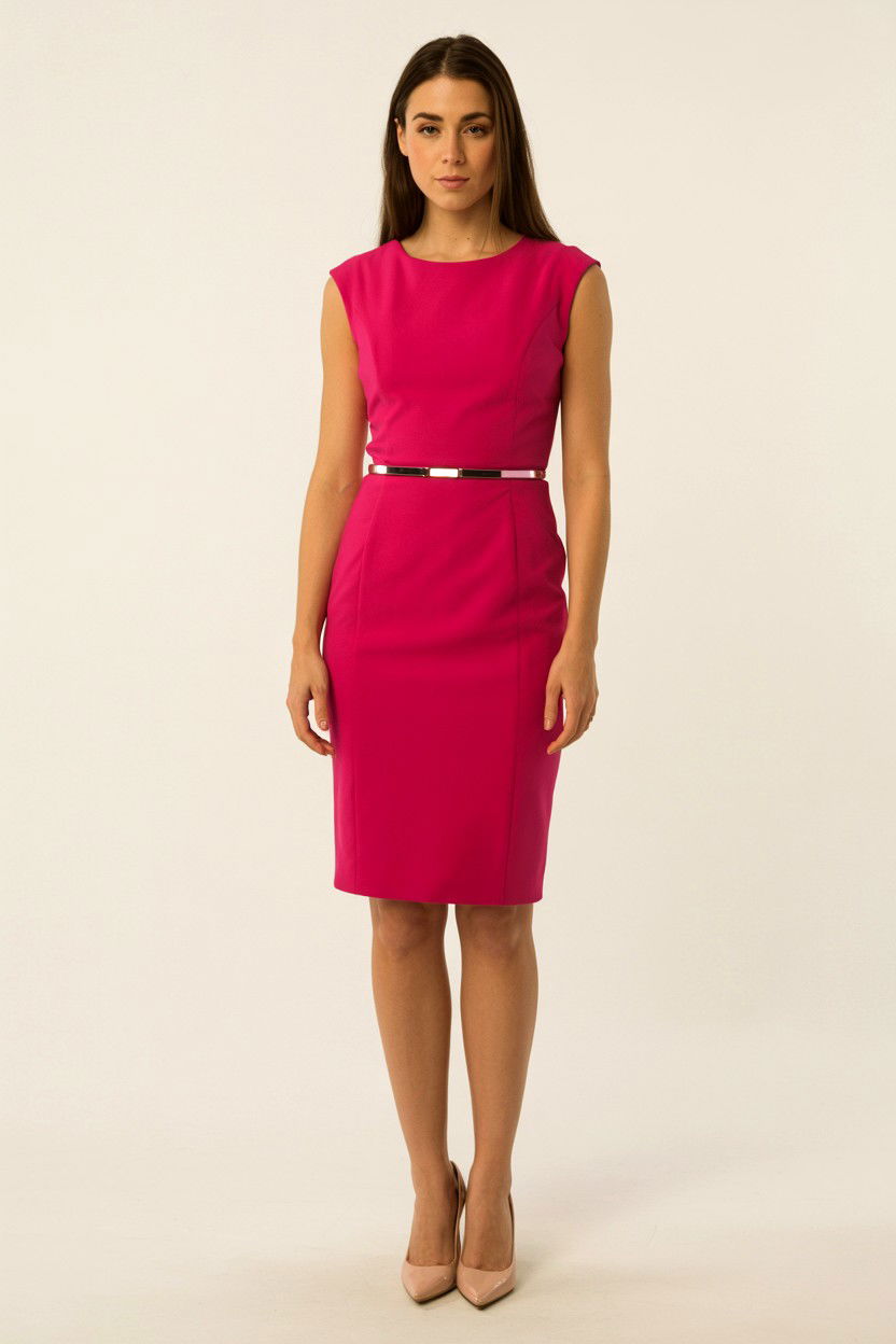 Pink Sheath Dress - 25 Valentine's Day Work Outfits