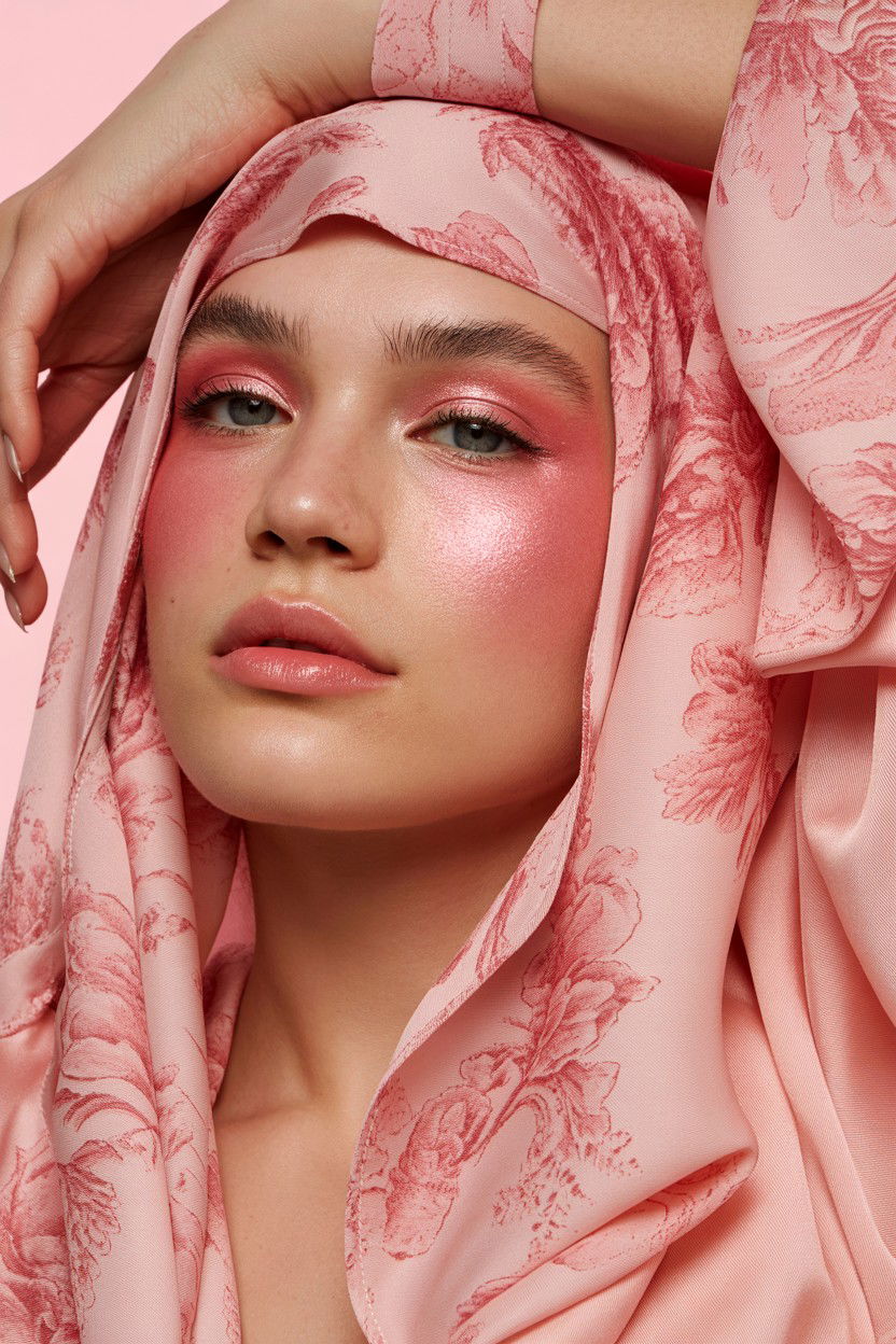 Pink Shimmer Highlighter - 25 Valentine's Day Highlighter Looks