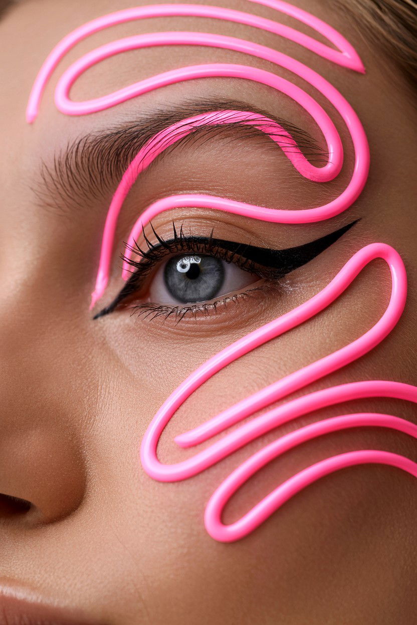 Pink Swirl Graphic Liner - 25 Valentine's Day Graphic Liner Ideas