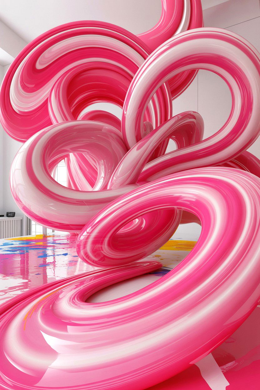 Pink Swirl Pattern - 25 Easy Valentine's Day Nail Designs