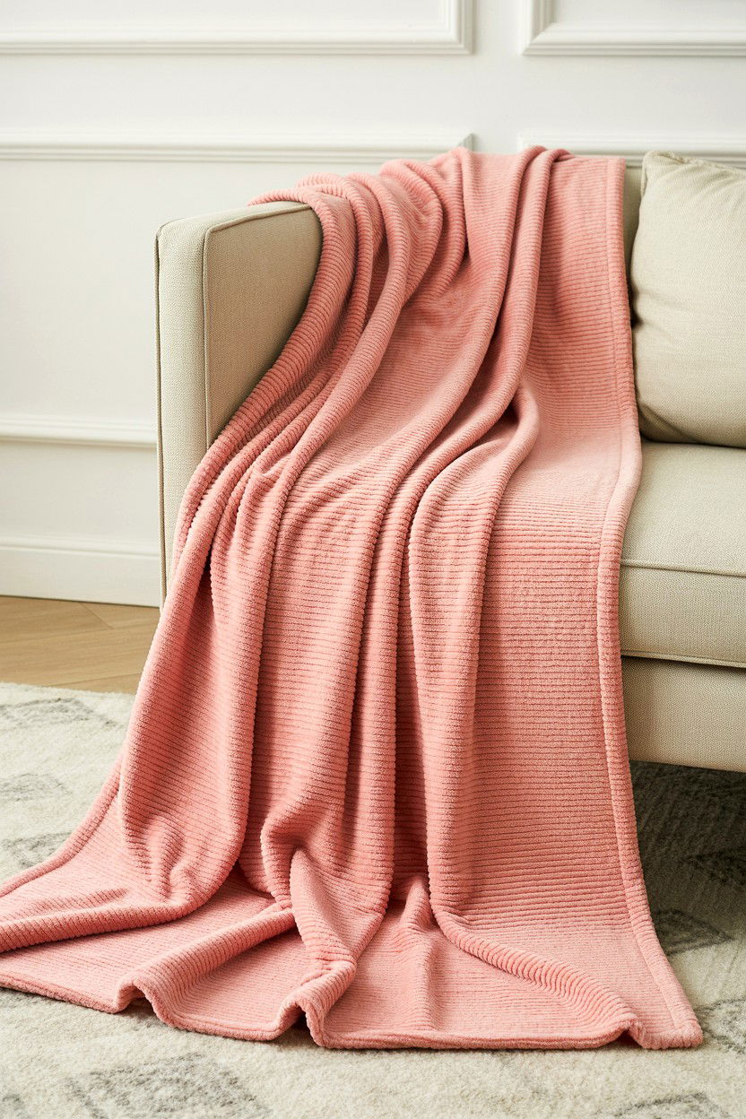 Pink Throw Blanket - 25 Valentine's Day Home Decor Ideas