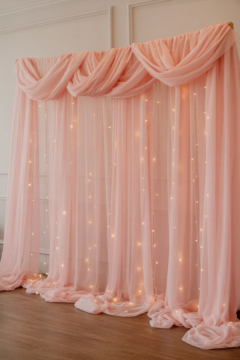 Pink Tulle Backdrop - 25 Valentine's Day Tea Party Ideas