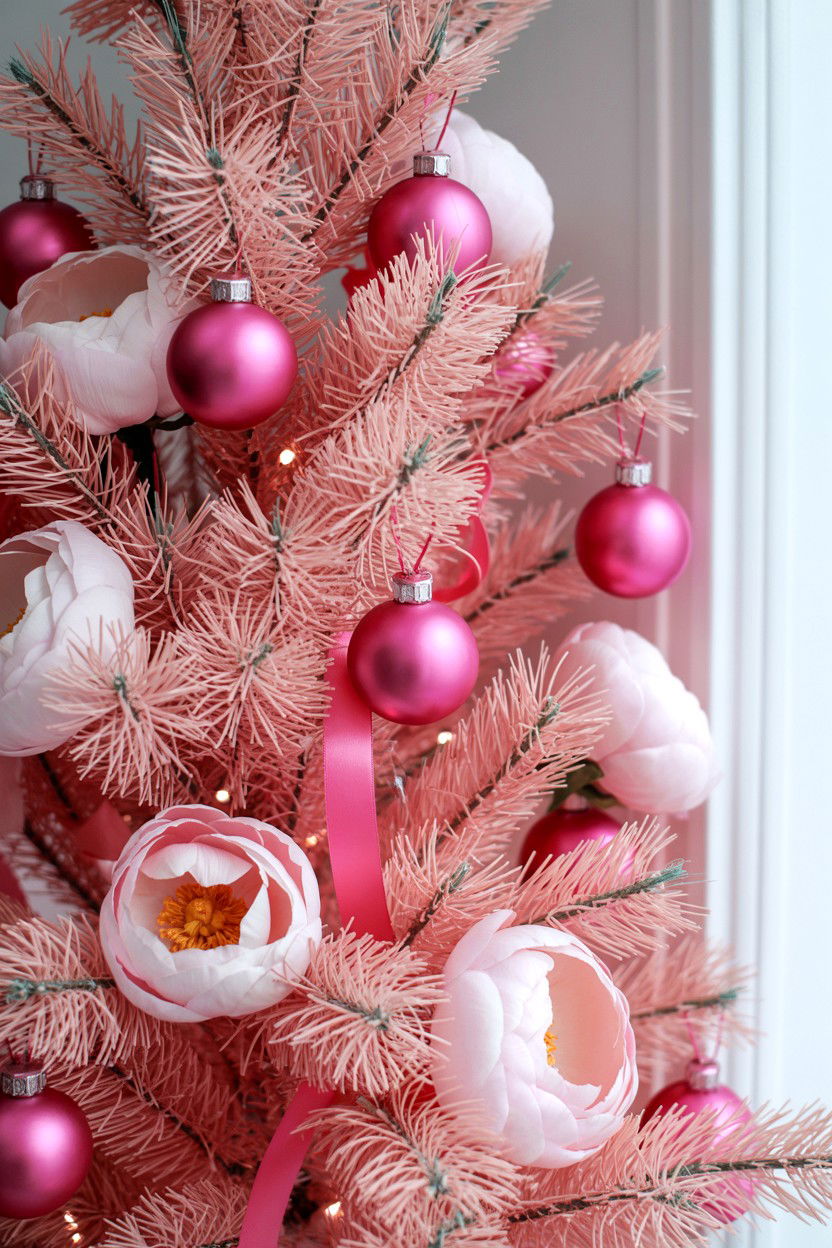 Pink Valentine Tree - 25 Valentine's Day Tree Decorating Ideas