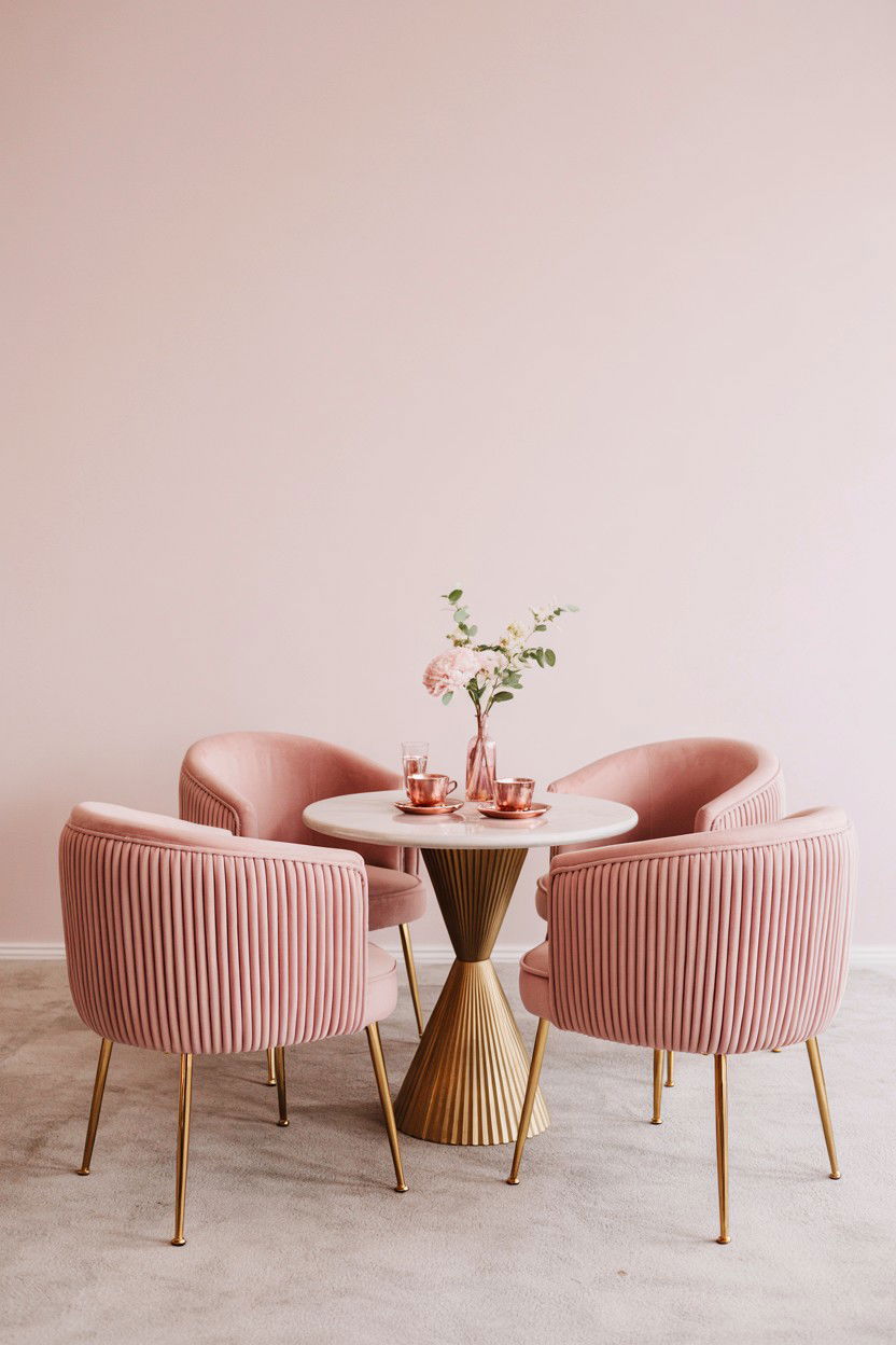 Pink Velvet Chairs - 25 Valentine's Day Tea Party Ideas
