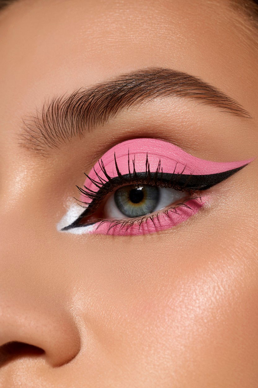 Pink Winged Liner - 25 Pink Valentine's Day Makeup Looks