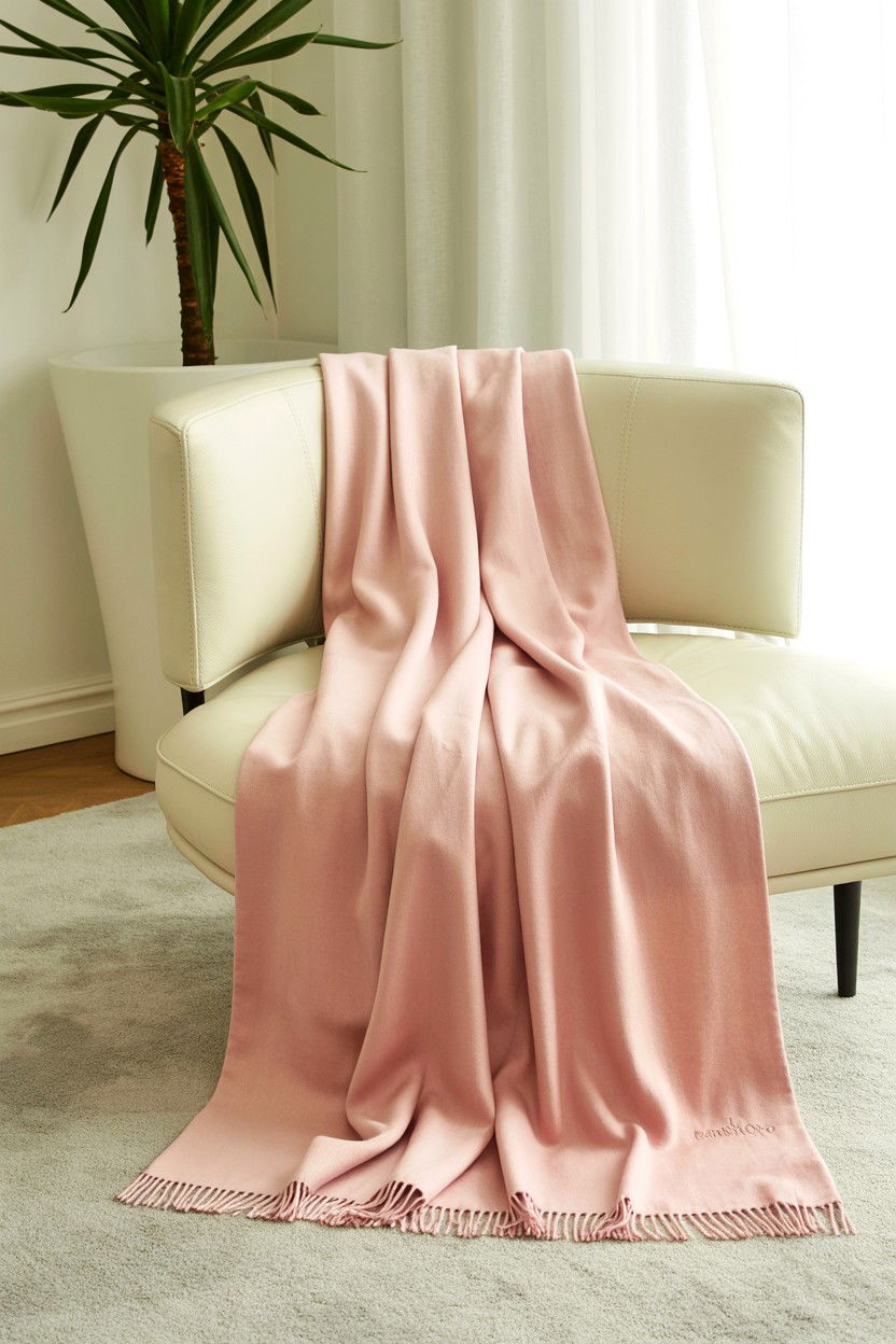 Pink cashmere throw - 25 Valentine's Day Throw Blanket Ideas