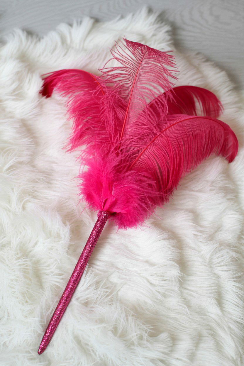 Pink feather wand - 25 Valentine's Day Cat Toy Ideas