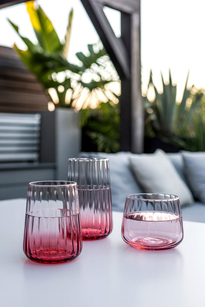 Pink ombre glassware - 25 Valentine's Day Glassware Ideas