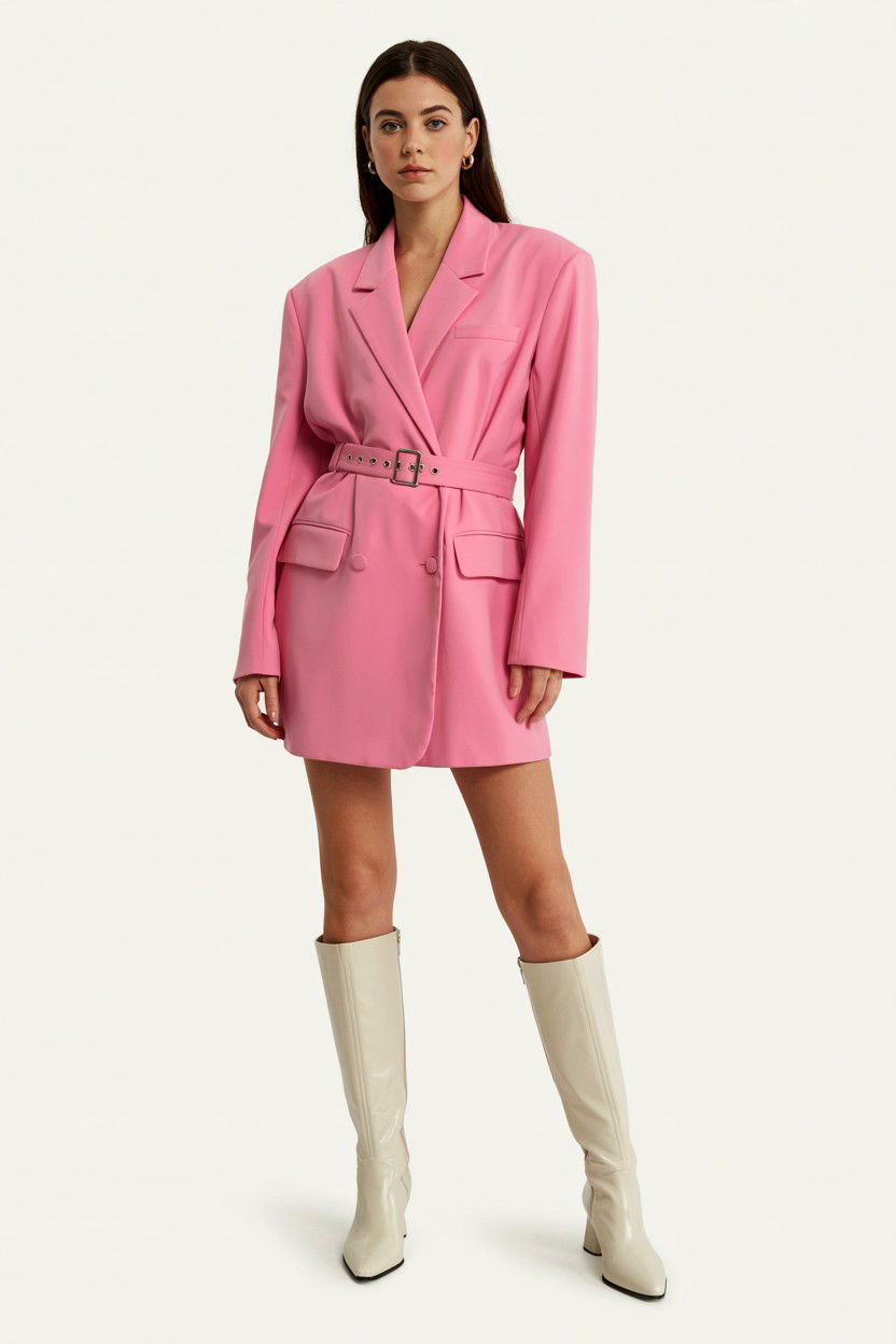 Pink oversized blazer - 25 Valentine's Day Night Out Outfits