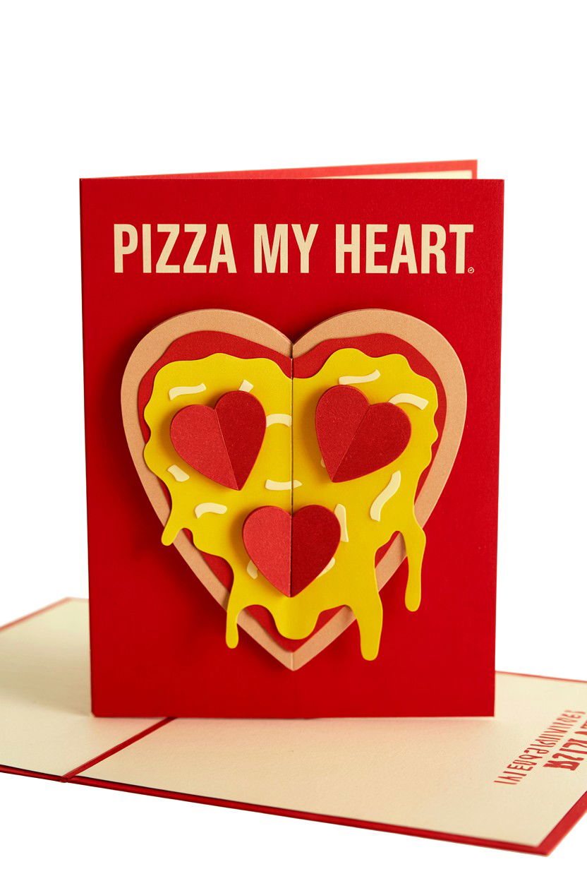 Pizza My Heart - 25 Pop Up Valentine's Day Card Ideas