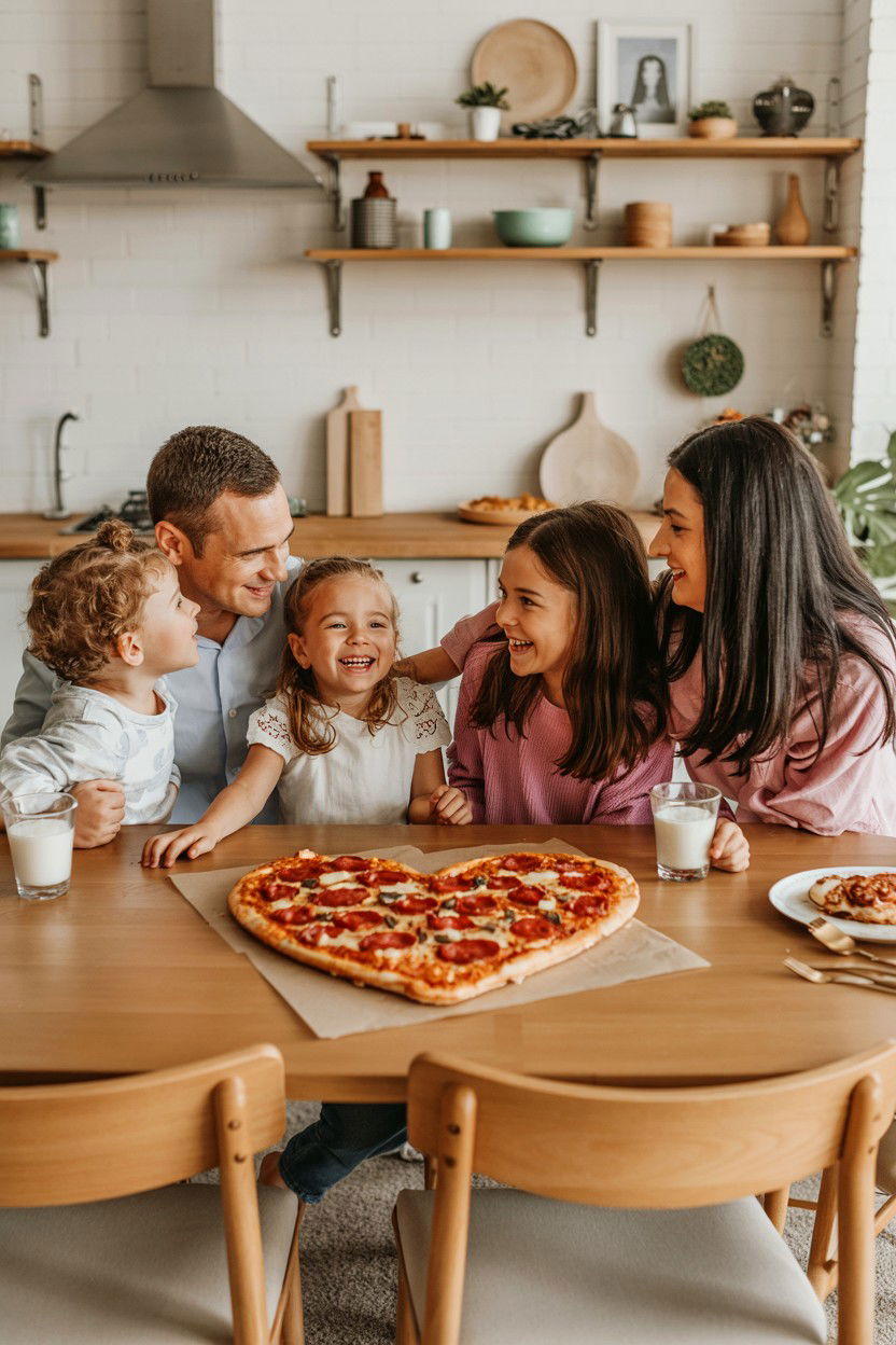 Pizza Party Theme - 25 Valentine's Day Family Photo Ideas