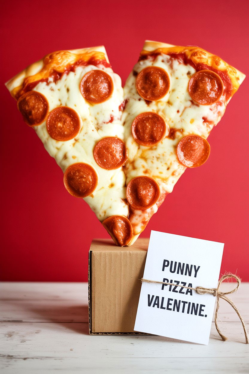 Pizza Valentine Card - 25 Valentine's Day Puns