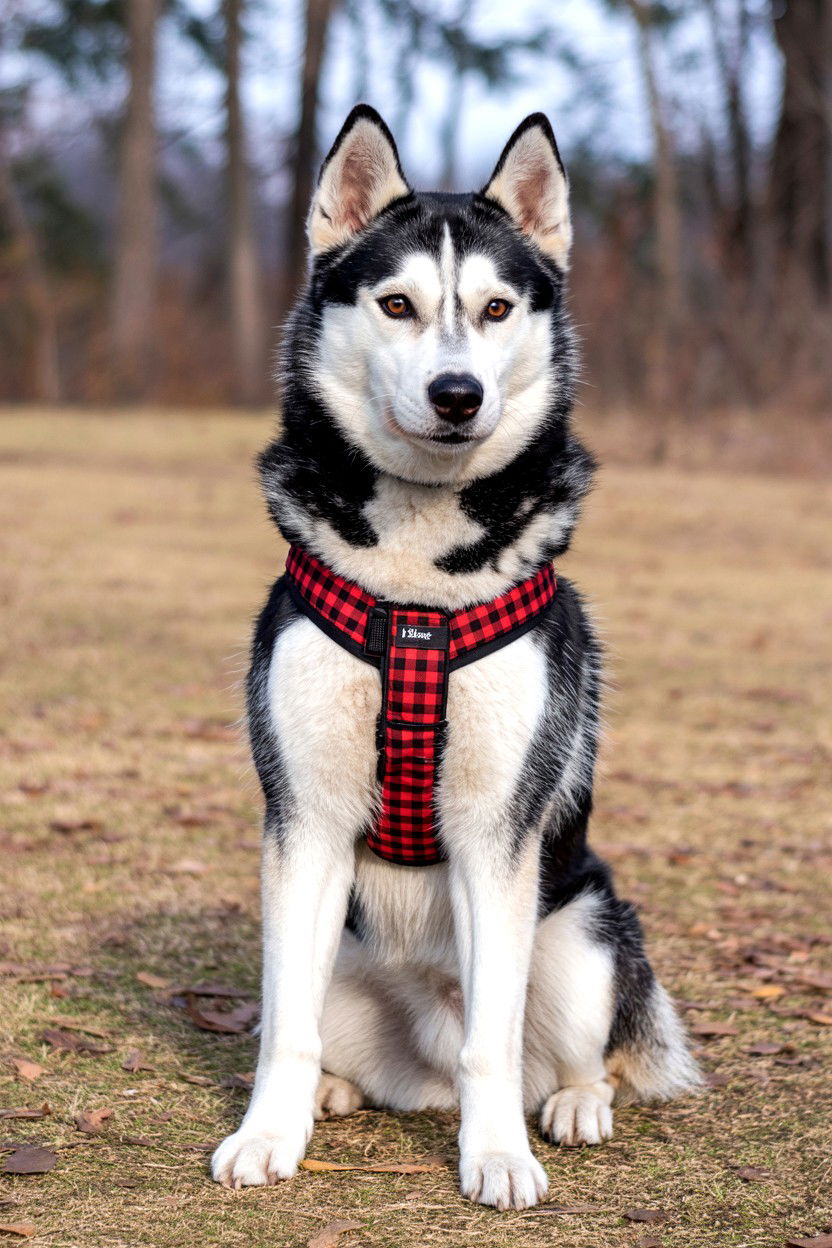 Plaid Red Dog Harness - 25 Valentine's Day Pet Harness Ideas