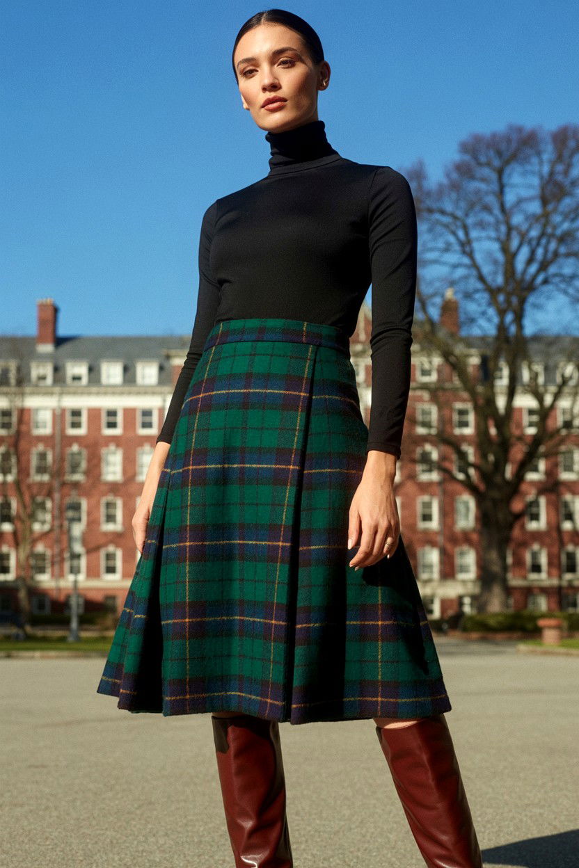 Plaid Skirt Look - 25 Dark Academia Valentine's Day Ideas