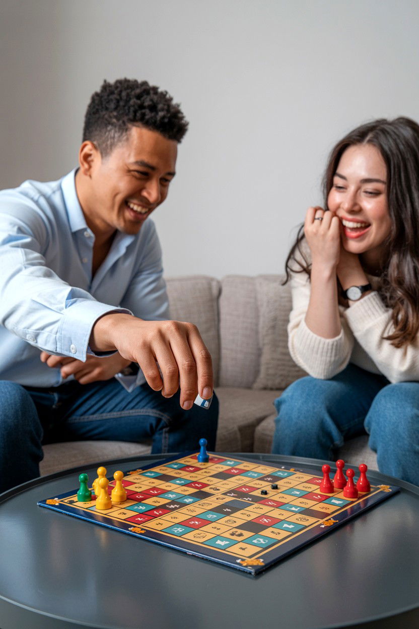 Playing Board Games - 25 Valentine's Day Indoor Photo Ideas