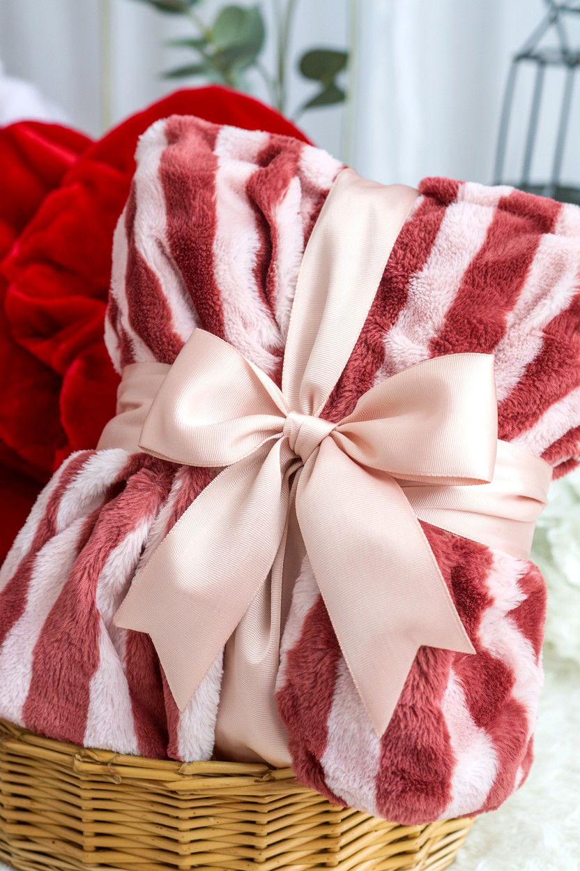 Plush Throw Blanket - 25 Valentine's Day Gift Basket Filler Ideas