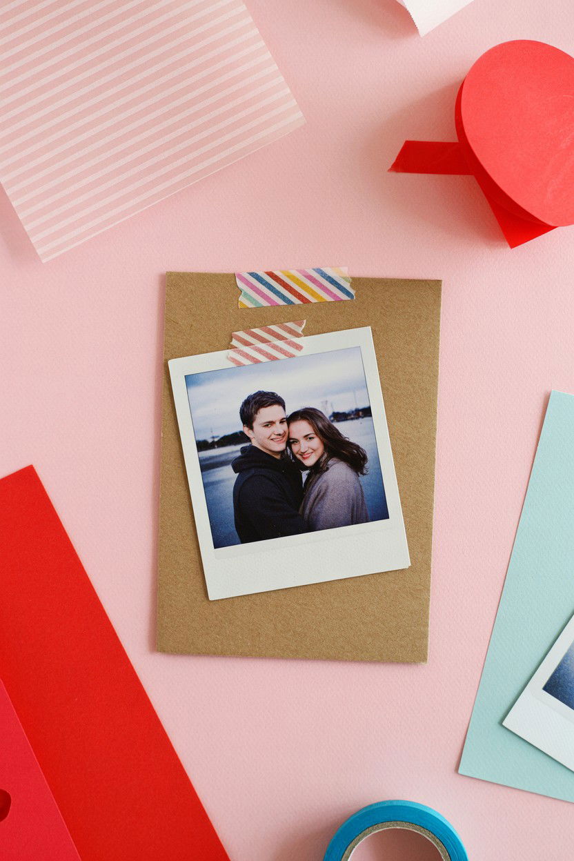 Polaroid Photo Card - 25 Valentine's Day Card Ideas for Girlfriend