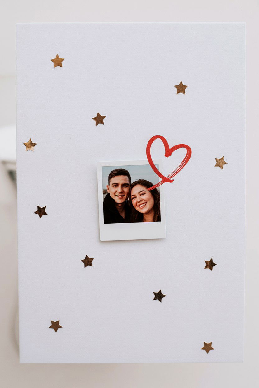 Polaroid Photo Frame - 25 Easy Valentine's Day Card Ideas