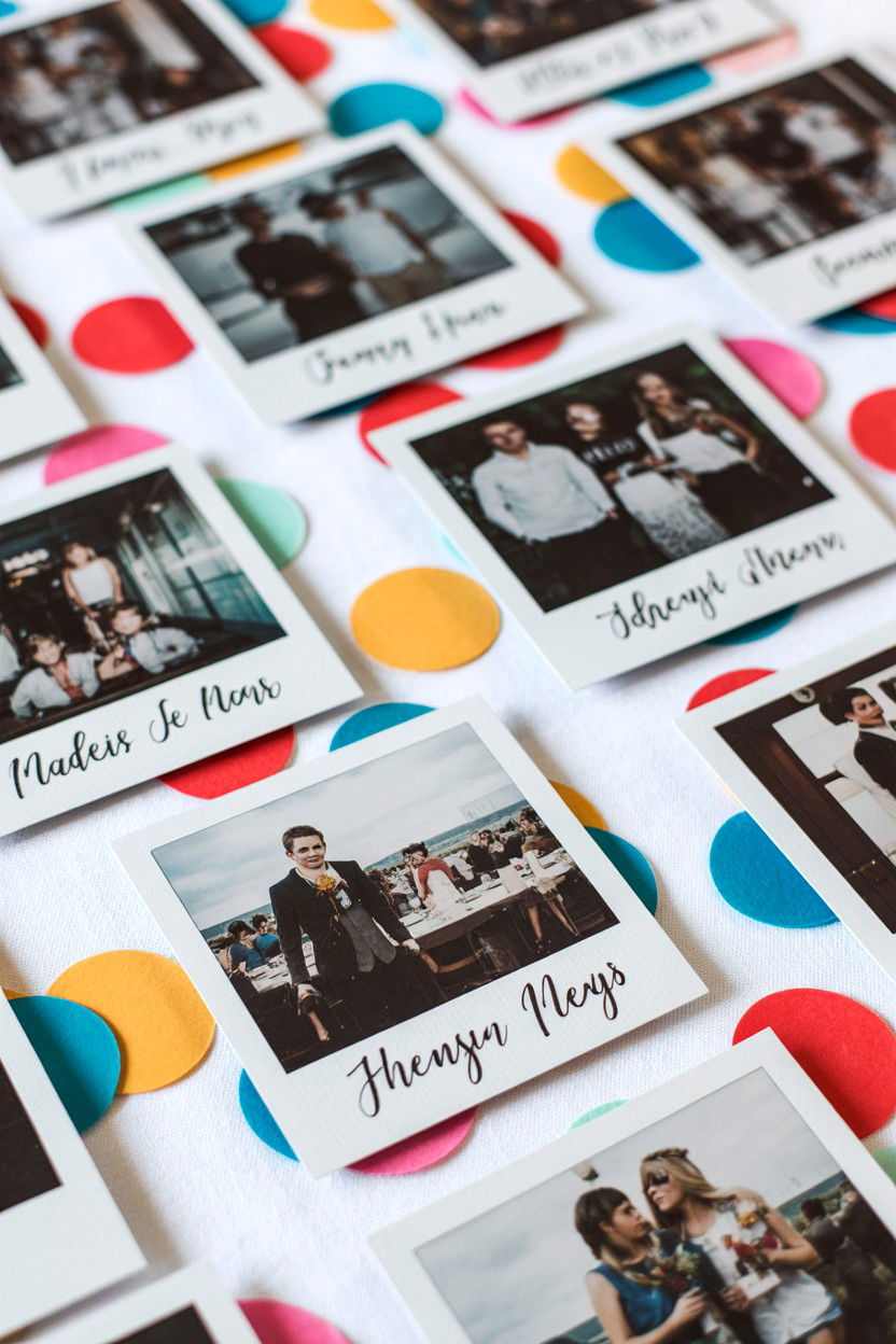 Polaroid Photo Place Card - 25 Valentine's Day Place Card Ideas