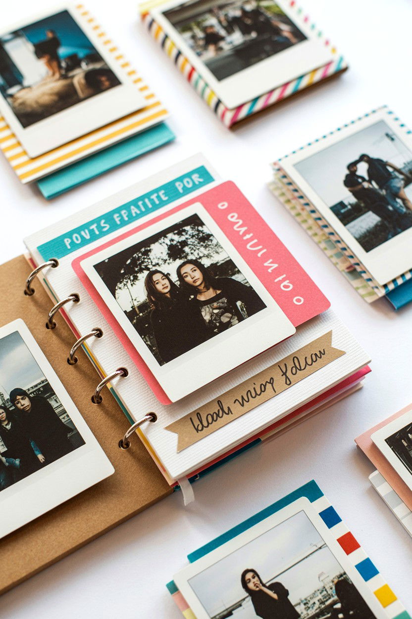 Polaroid Photo Scrapbook - 25 Valentine's Day Scrapbook Layout Ideas