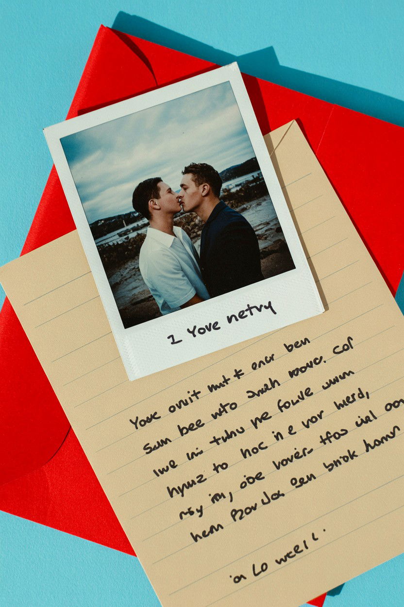 Polaroid Photo With Love Letter - 25 Long Distance Valentine's Day Photo Ideas