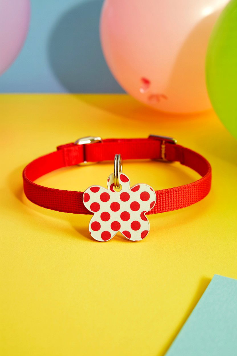 Polka Dot Pet Tag - 25 Valentine's Day Pet Tag Ideas