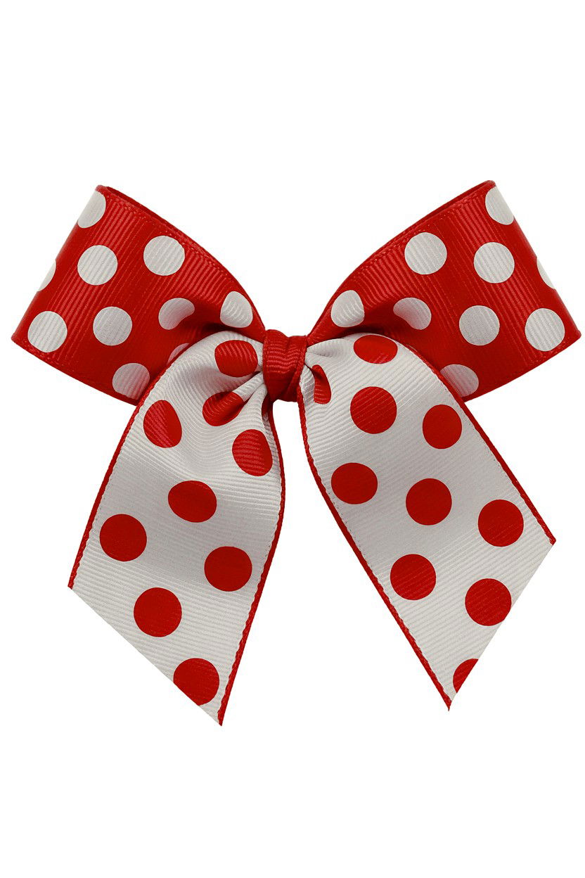 Polka Dot Ribbon Bow - 25 Valentine's Day Bow Ideas