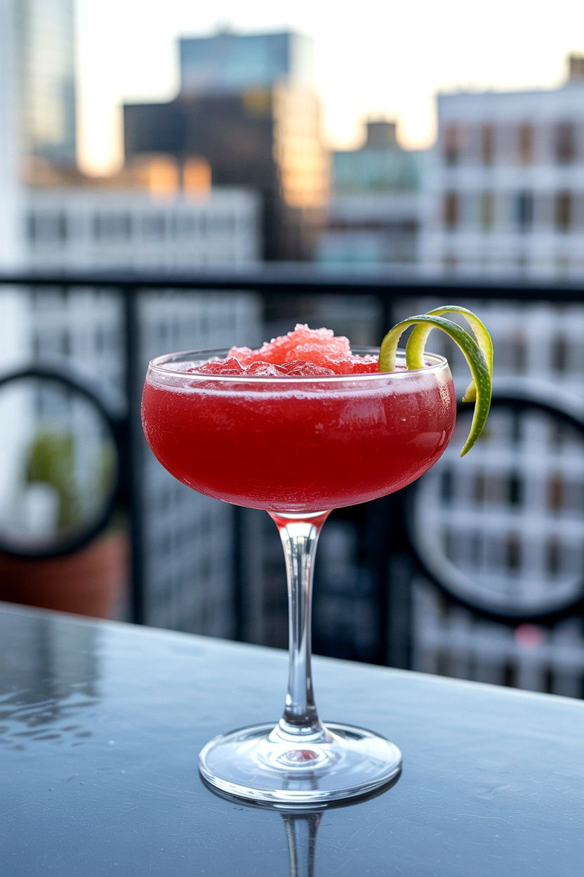 Pomegranate Gin Slush - 25 Valentine's Day Red Drink Ideas