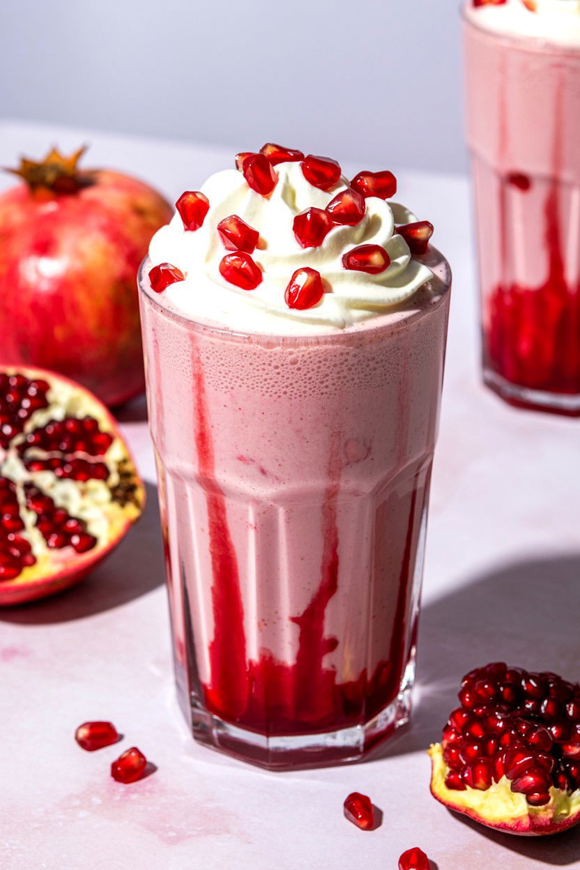 Pomegranate Milkshake - 25 Valentine's Day Milkshake Ideas
