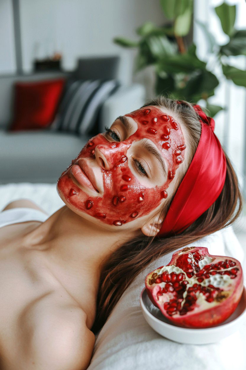 Pomegranate Sheet Mask - 25 Valentine's Day Face Mask Ideas