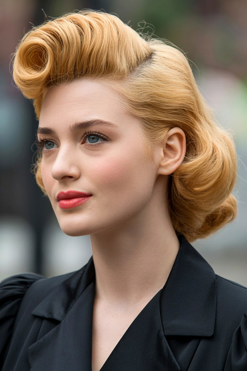 Pompadour - 25 Valentine's Day Vintage Hair Ideas
