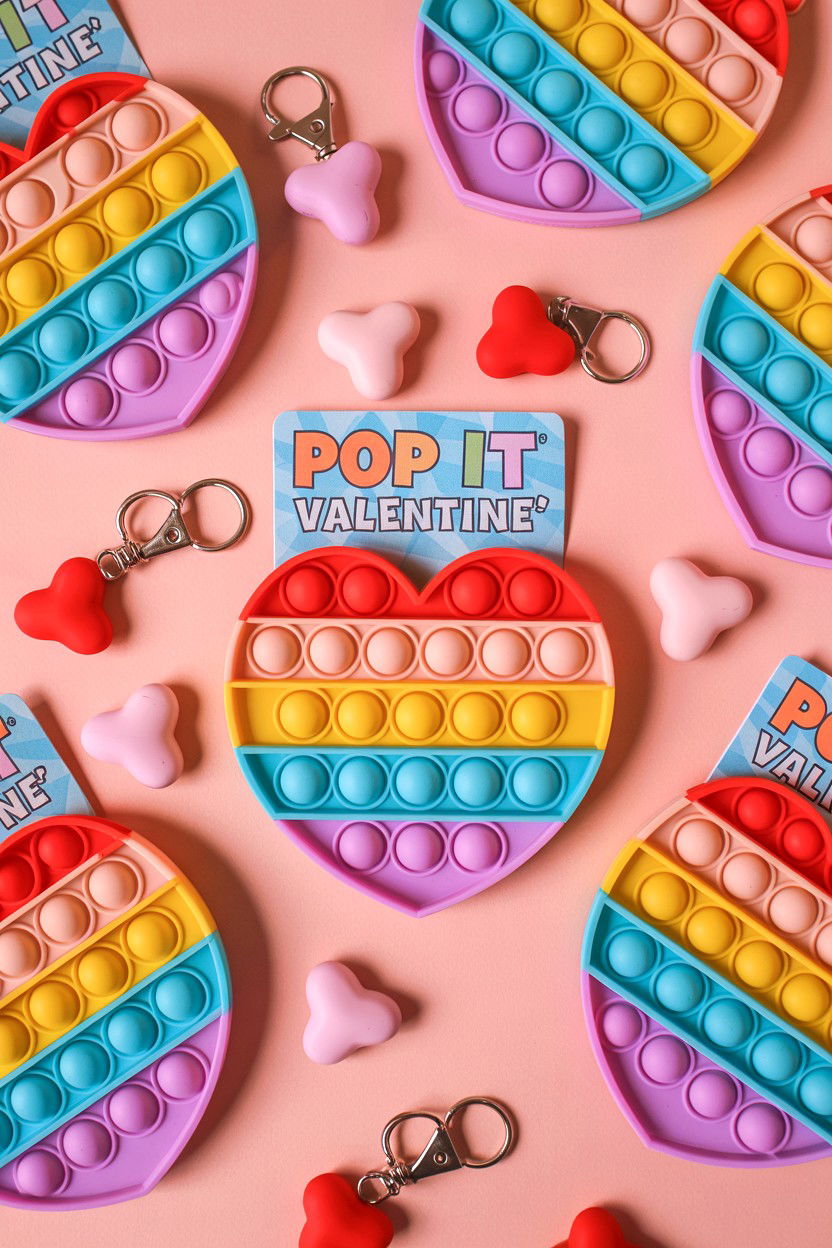 Pop It Fidget Valentine - 25 Valentine's Day Class Gift Ideas