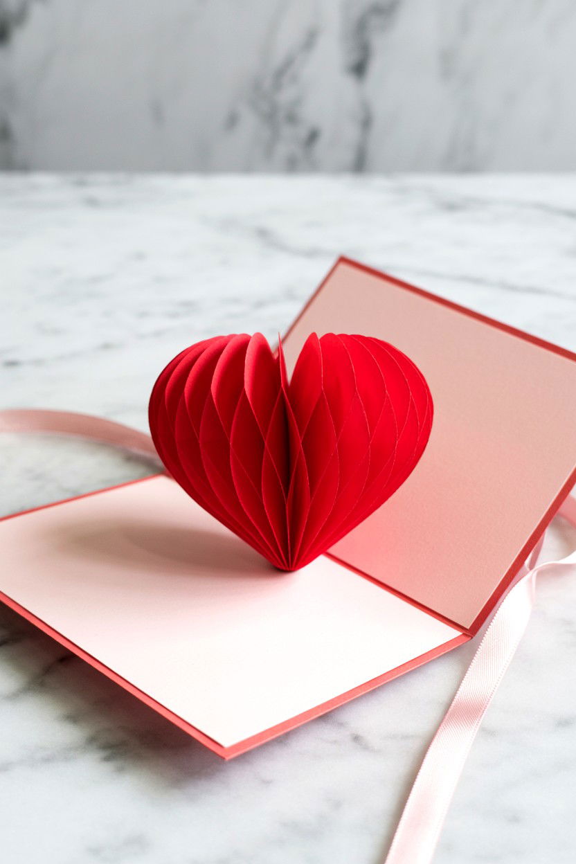 Pop Up Heart Card - 25 Handmade Valentine's Day Cards