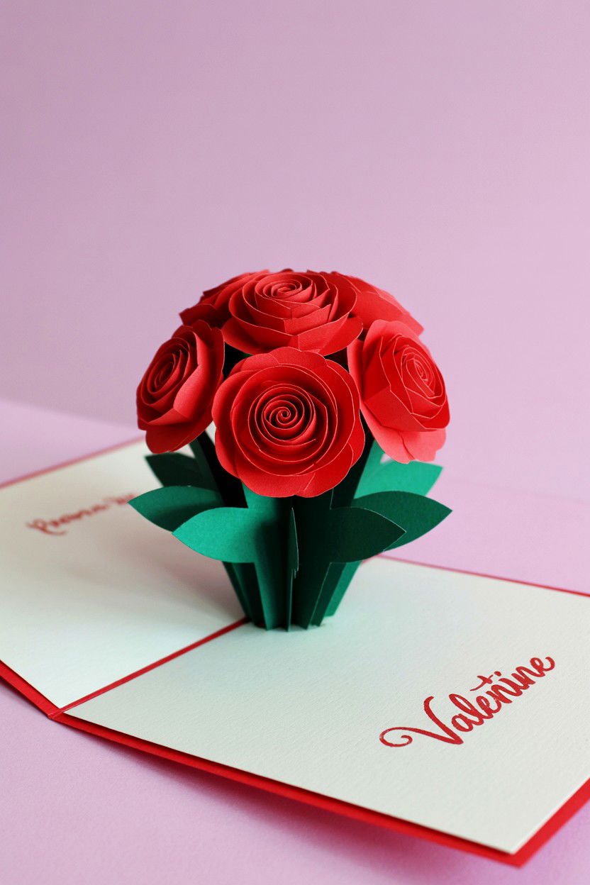 Pop Up Valentine Card - 25 Valentine's Day Cards for Parents