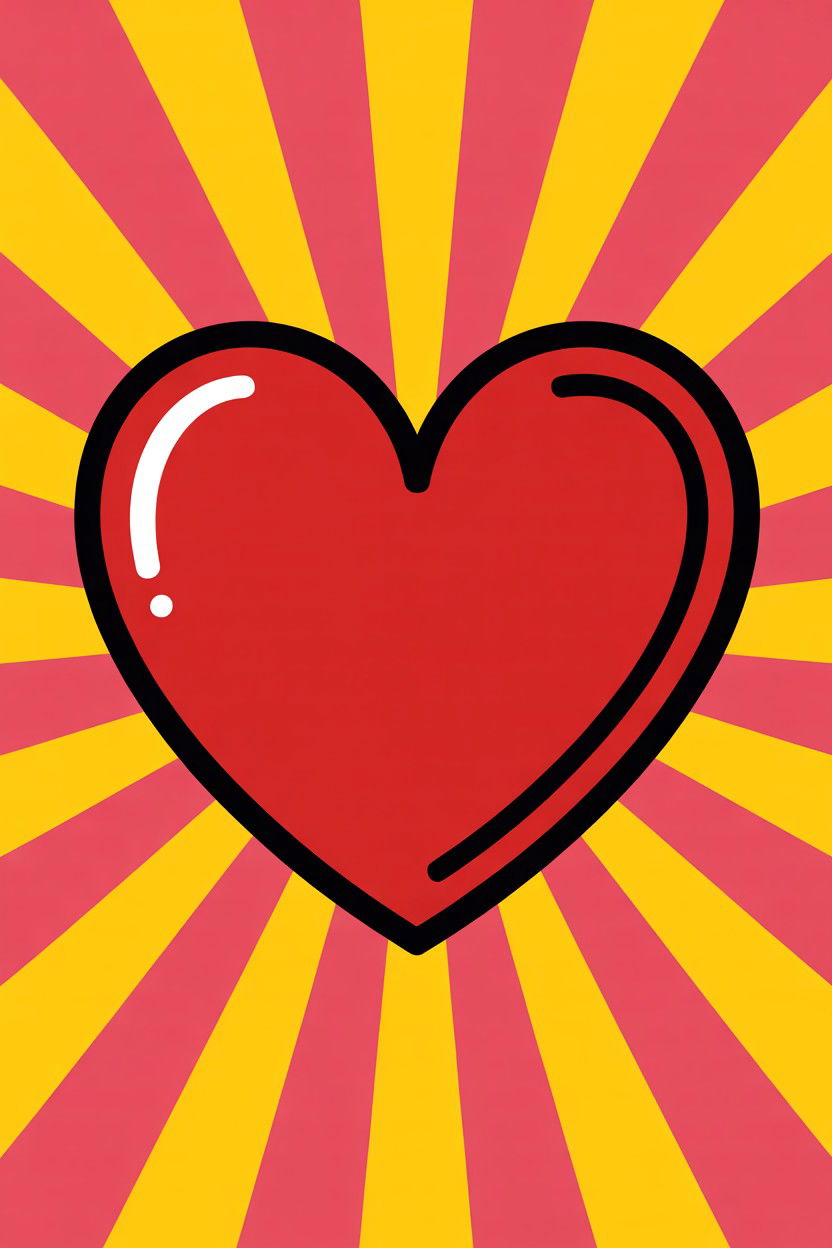Pop art heart - 25 Valentine's Day Art Print Ideas