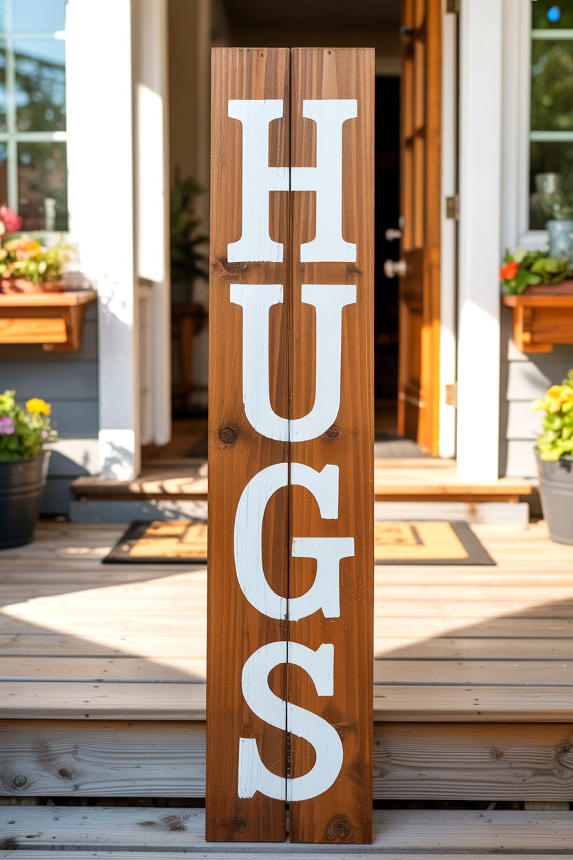 Porch Sign - 25 Dollar Store Valentine's Day Decor Ideas