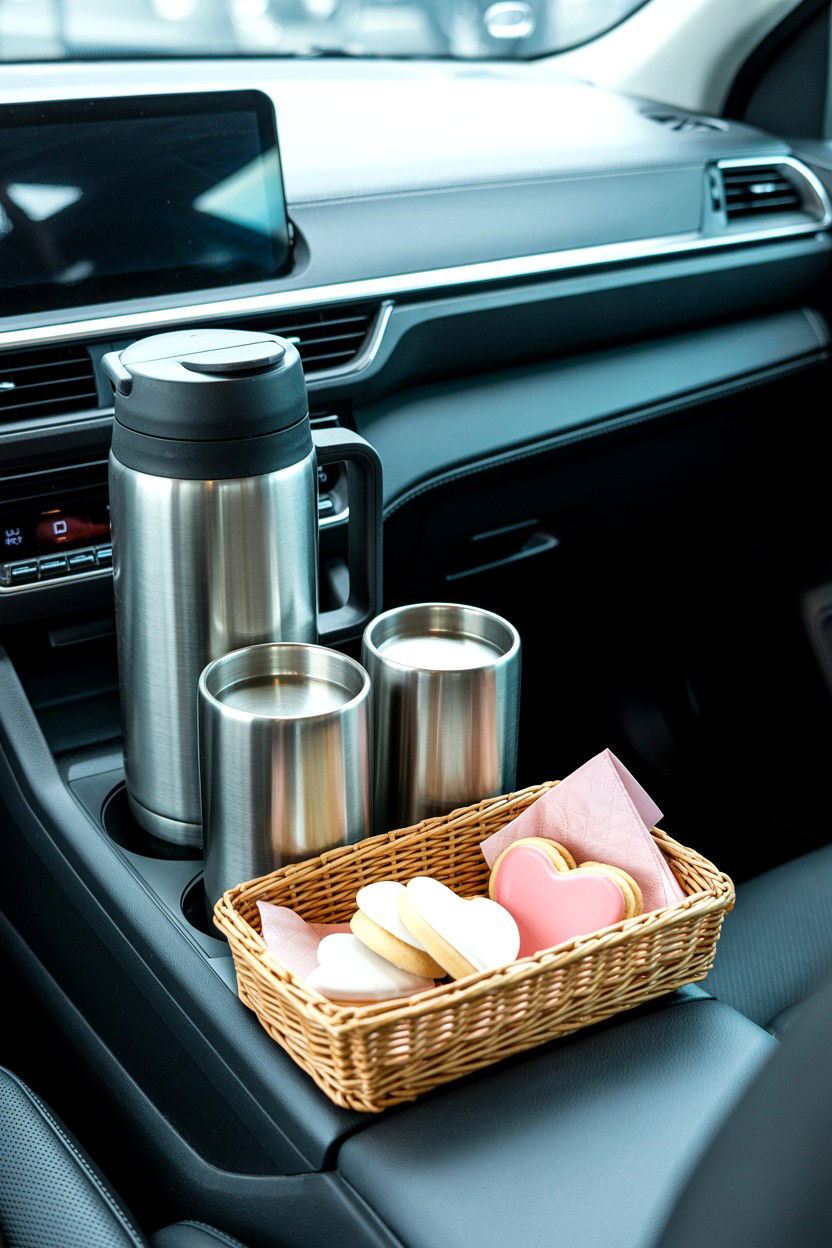 Portable Car Coffee Bar - 25 Valentine's Day Car Surprise Ideas