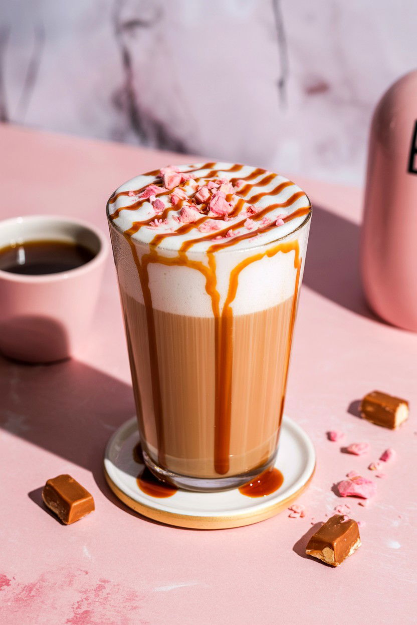 Praline Rose Latte - 25 Valentine's Day Coffee Drink Ideas