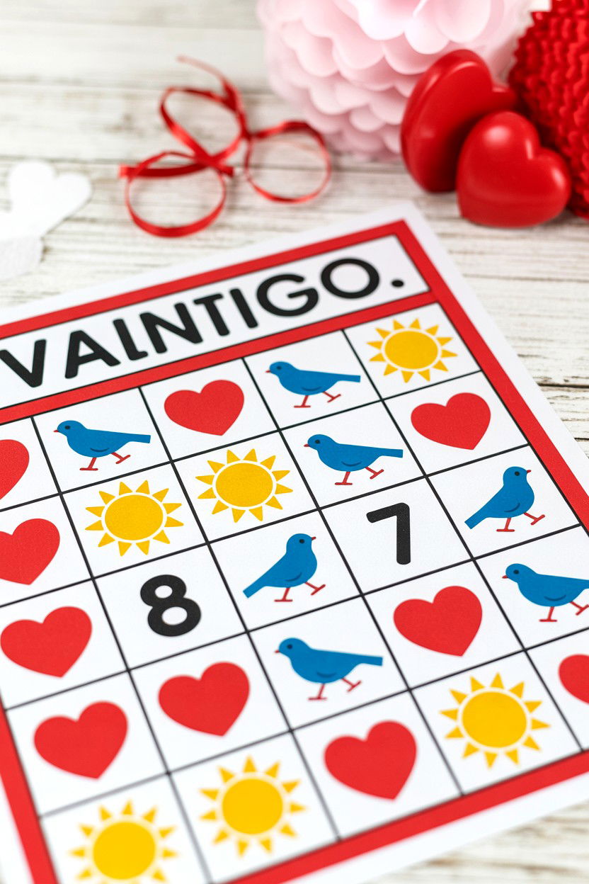 Preschool Valentine Bingo Game - 25 Valentine's Day Bingo Ideas