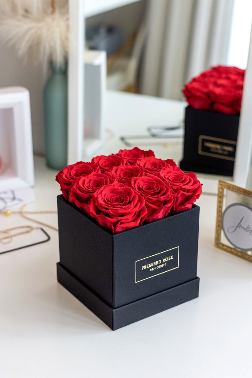 Preserved Rose Box - 25 Valentine's Day Flower Gift Ideas