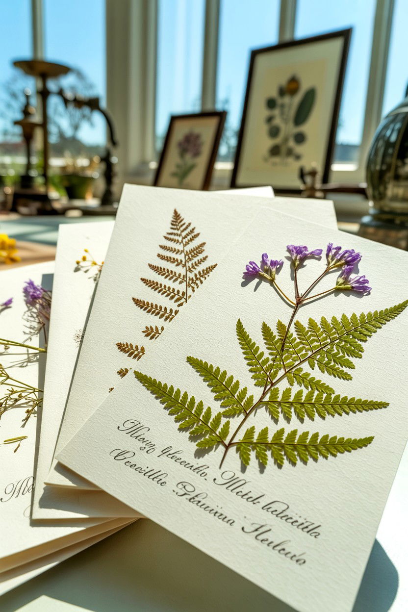 Pressed Flower Cards - 25 Dark Academia Valentine's Day Ideas