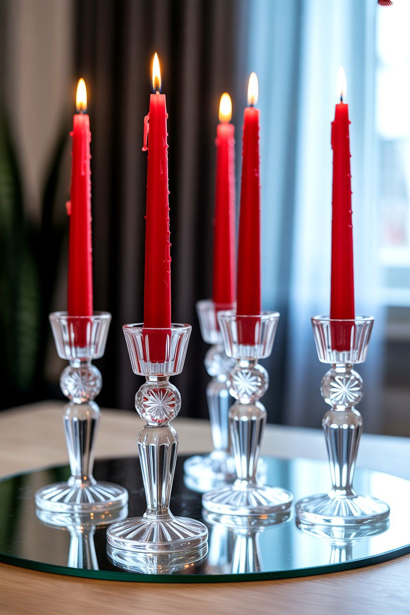 Pressed Glass Candlesticks - 25 Vintage Valentine's Day Decorations