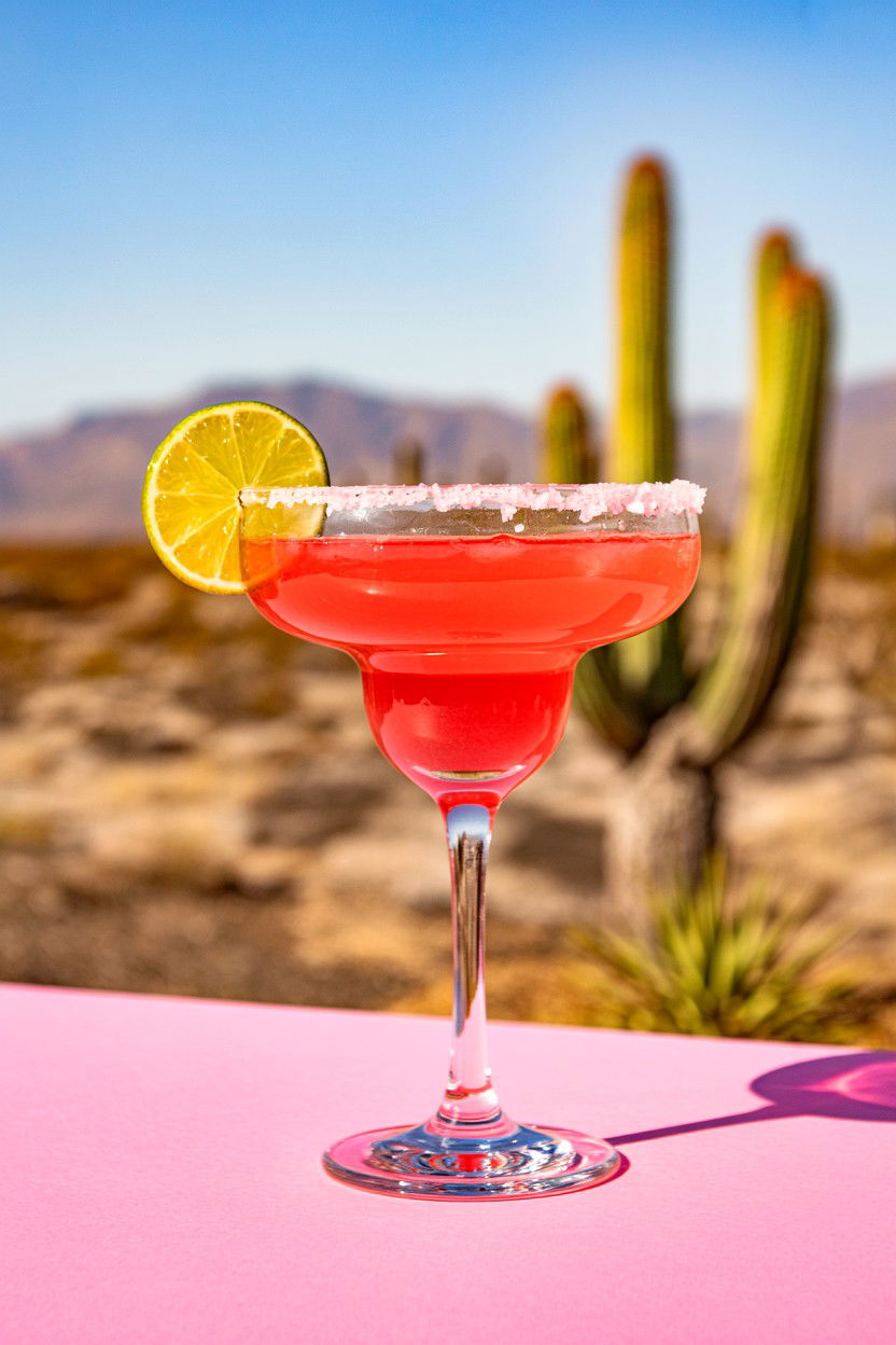 Prickly Pear Margarita - 25 Valentine's Day Pink Drink Ideas