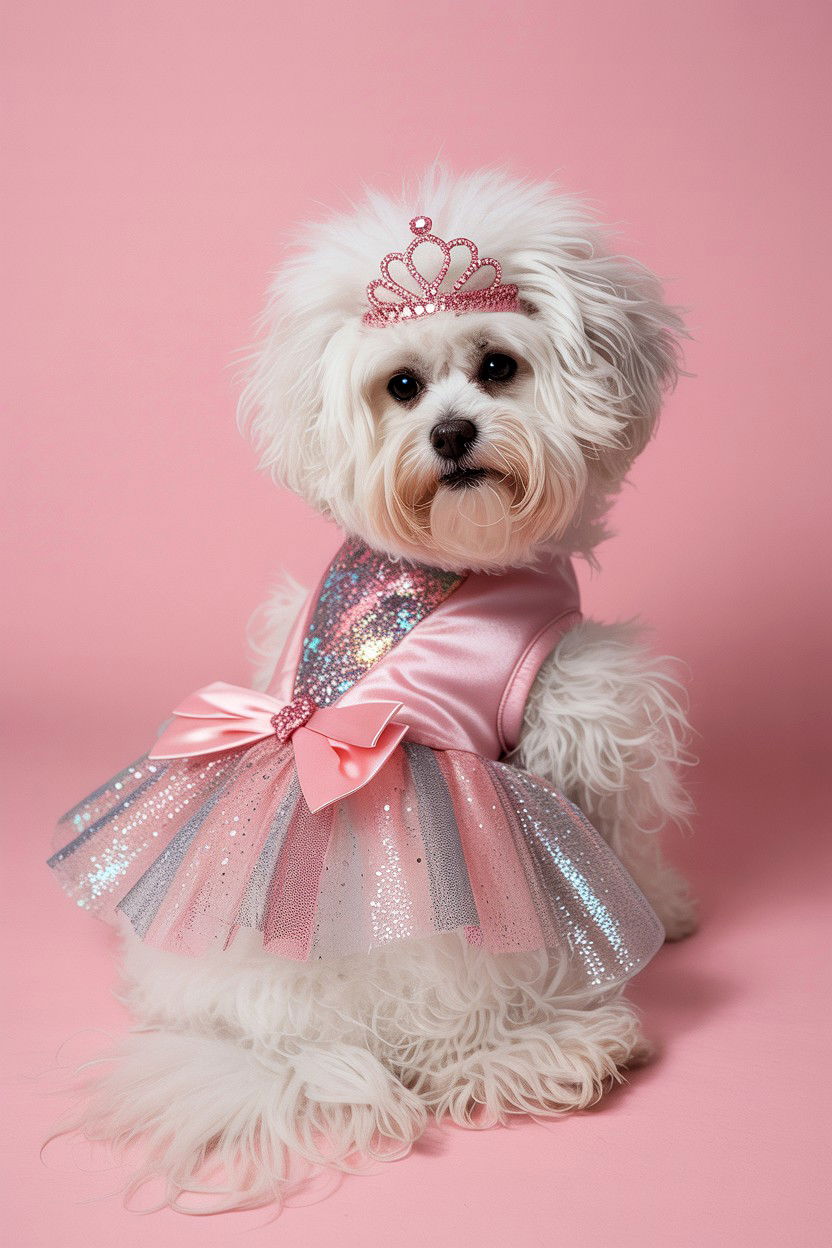 Princess crown pet dress - 25 Valentine's Day Pet Dress Ideas