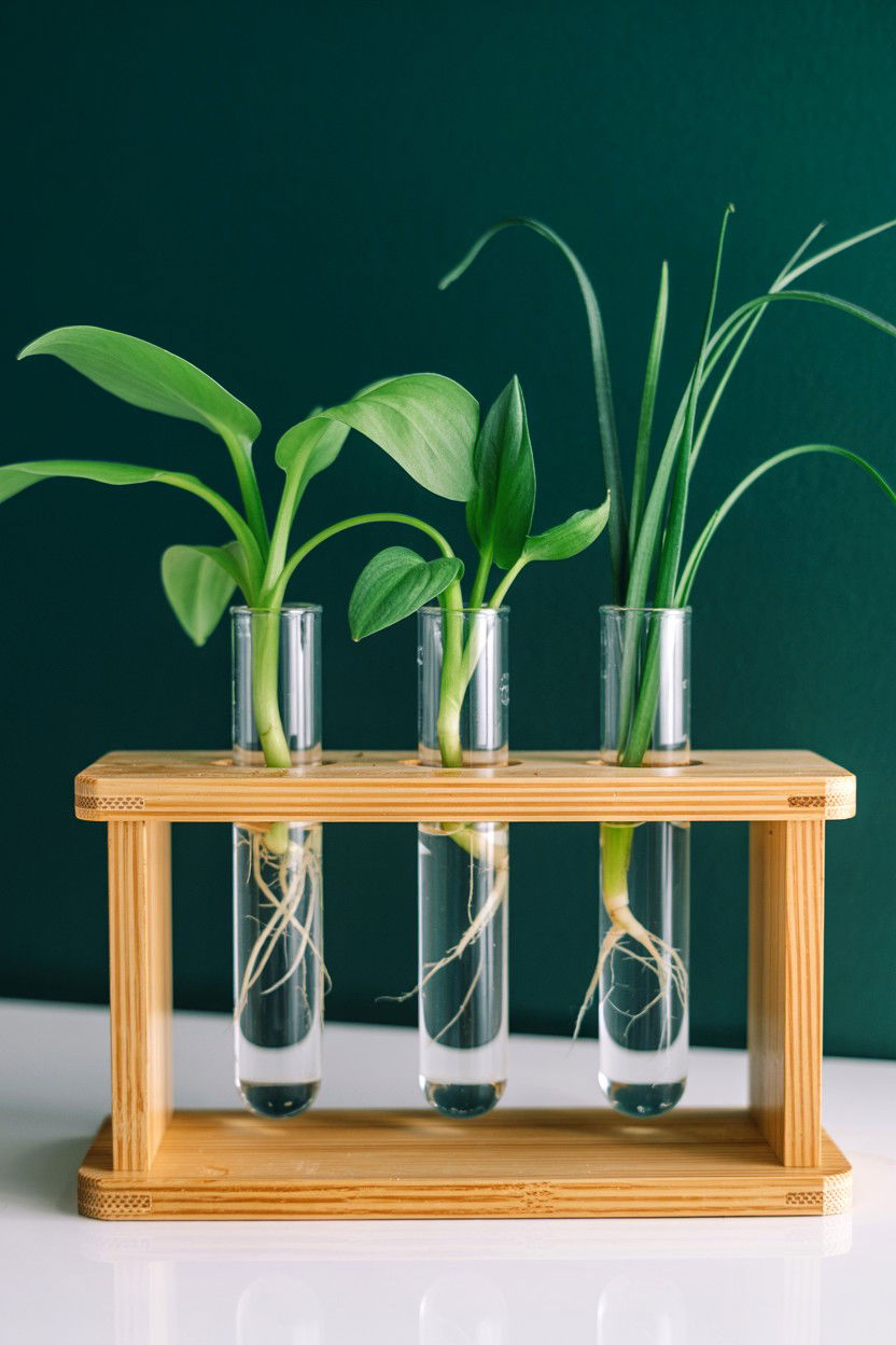 Propagation Station With Wooden Stand - 25 Plant Lover Valentine's Day Gifts