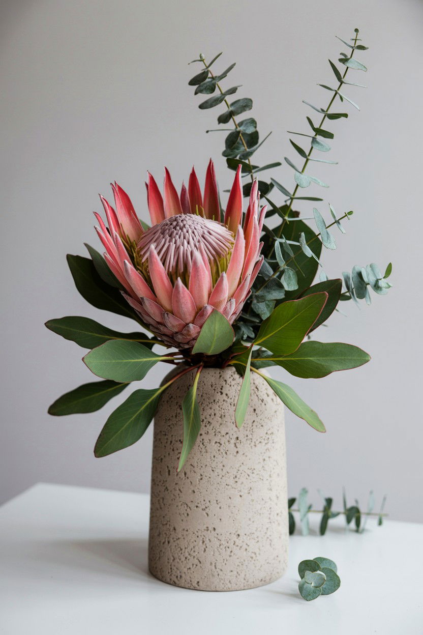 Protea Floral Arrangement - 25 Valentine's Day Flower Arrangement Ideas