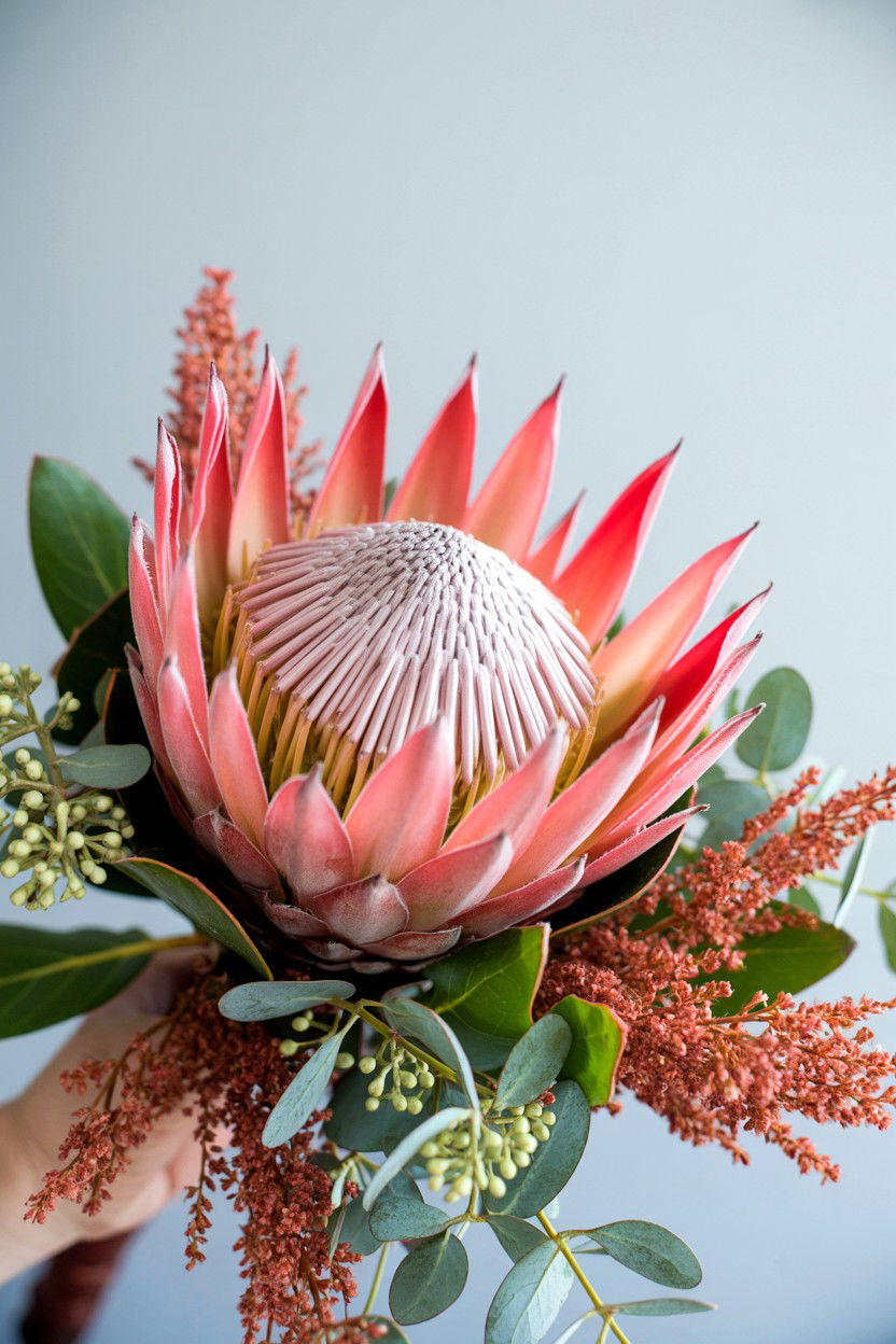 Protea wedding bouquet - 25 Valentine's Day Wedding Bouquet Ideas