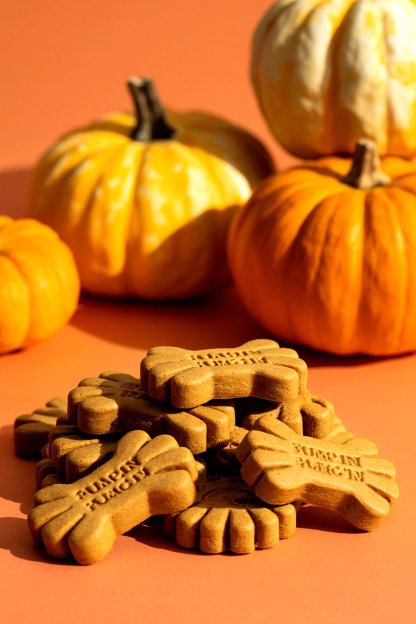 Pumpkin pet biscuits - 25 Valentine's Day Pet Treat Ideas