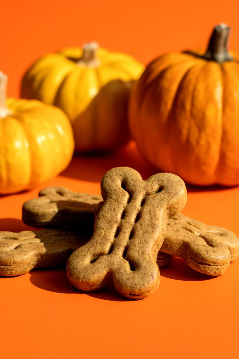 Pumpkin pet biscuits - 25 Valentine's Day Pet Treat Ideas