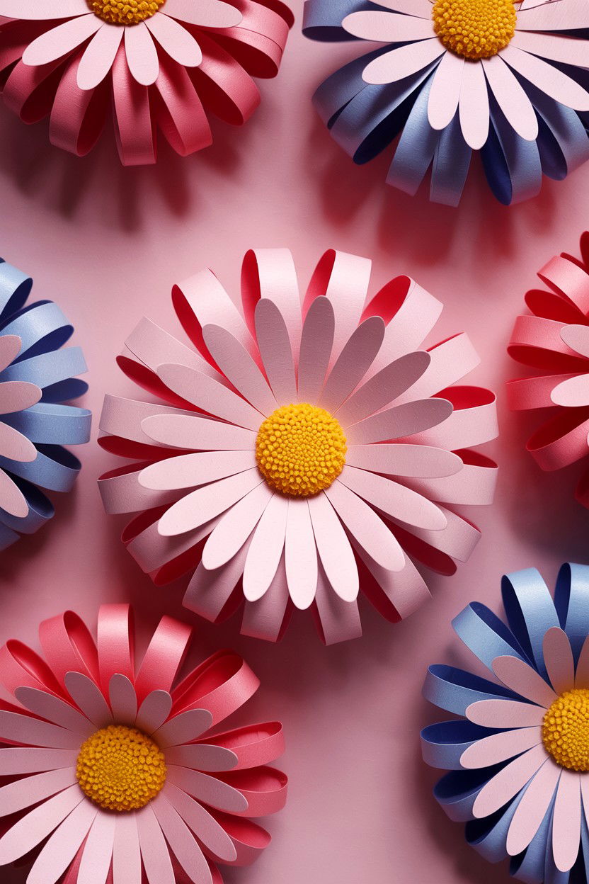 Punch Out Paper Flower - 25 Valentine's Day Paper Flower Ideas